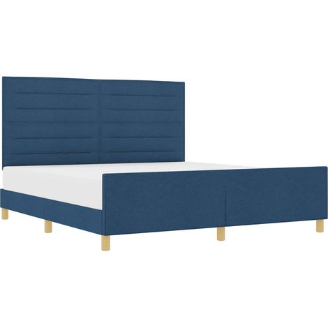 Maison Exclusive - Struttura del letto con testiera Blu 180 x 200 cm Tessuto