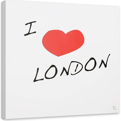 Tableau sur toile I Love London Cœur 30x30 (1/5)