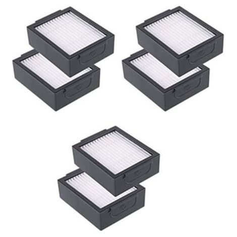 Paquet de 6 filtres de rechange pour iRobot Roomba e5 e5154 e6 i7 i7+ i7156 i1 i3 i4 i8 Filtre à air HEPA (non compatible avec Combo J7+) Pièces de rechange durables (1/5)