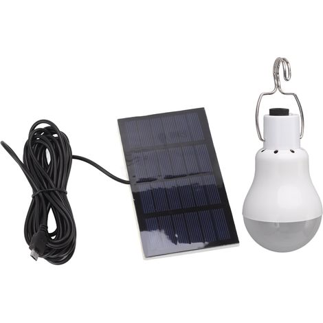 Ampoule LED solaire portable et rechargeable pour la randonnée, la pêche, le camping et les activités de plein air. (1/5)