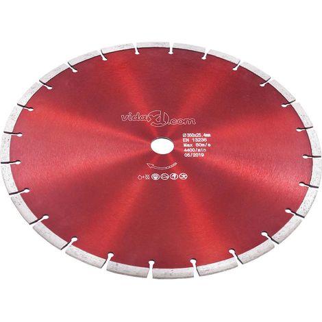 vidaXL Disco de corte de diamante acero 350 mm (1/2)