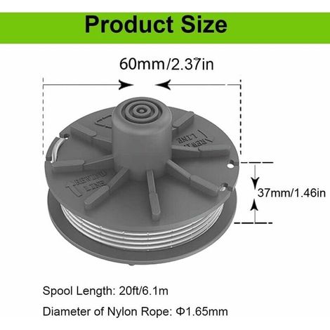 Bobine de fil de Coupe Gardena, 3 Pièces Bobine pour Coupe-Bordures Turbo Taille-bordures 5307-20 Cordon 6m Rechange de Coupe Gazon Bobine pour Gardena (1/4)