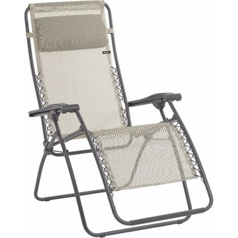 Zero-Gravity-Relaxliege-Garten - Rsxa - Batyline® Iso - Beige Seigle - Lafuma Mobilier (1/2)