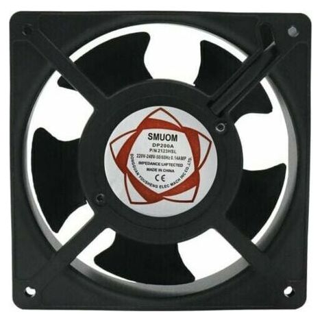 Ventilateur axial pour bote de cheminée Insérable Haute température Pales en métal Silencieux Universel 120 x 120 x 38 mm