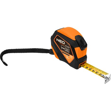 Ruban à mesurer en acier - 7,5 m x 25 mm - Précis et léger - Idéal bricolage et construction (1/5)