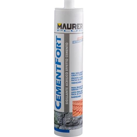 Silicone SIGILLANTE ACRILICO EFFETTO CEMENTO CEMENTFORT MAURER PLUS 300 ml