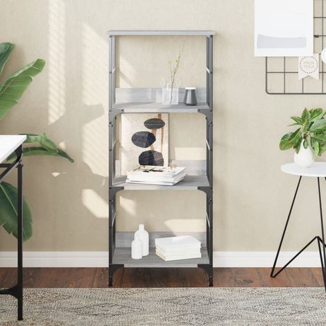 vidaXL Bookshelf Grey Sonoma 50x33x117,5 cm Engineered Wood