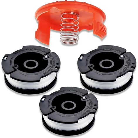 1 Capuchon De Bobine, 3 Bobines, 1 Ressort Pour Coupe-bordure Black & Decker AF-100, Remplacement Durable