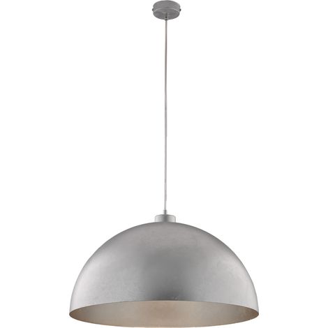 Sospensione Industrial 1 Luce Marcus In Ferro Laccato Argento Diam 50 (1/2)