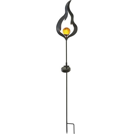 Star Trading Piquet solaire Melilla, en forme de flamme, 85x17cm