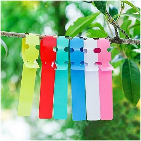 600 pcs étanche réutilisable en Plastique Plante étiquettes, Jardin étiquettes Tags marqueurs, 6 Couleurs