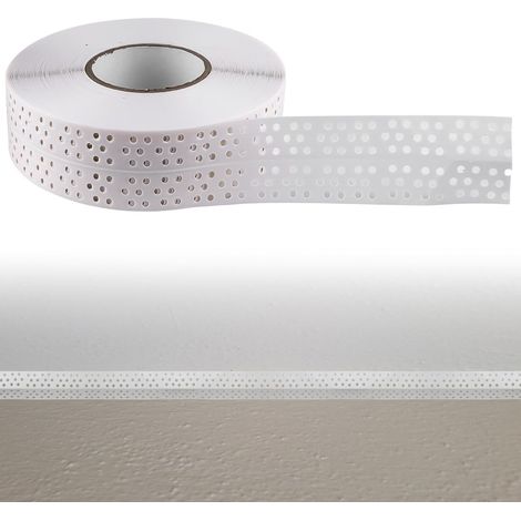 Ruban de recouvrement de couture, 40 m x 5 cm, autocollant, pour cloisons sèches, en PVC, protection des bords, plaque de plâtre, pour connecter des plaques GK (1) (1/5)