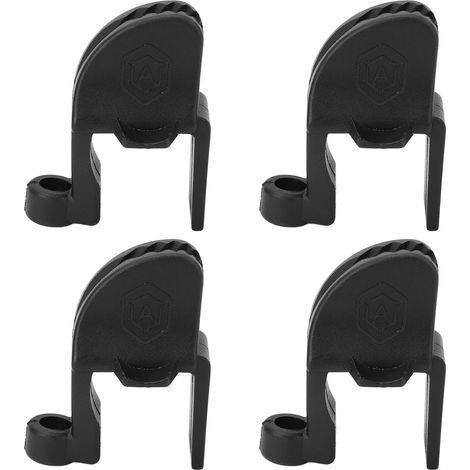Ortviai Clips pour pare-battages de bateau pneumatique – 4 pièces en nylon noir, compatibles avec rails rectangulaires de 25 et 32 mm, cordes jusqu’à 10 mm (1/5)