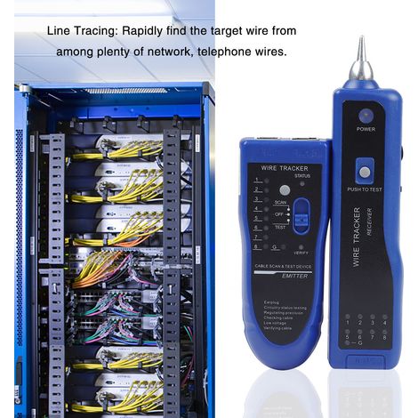 Tragbarer Schnell-LAN-Netzwerkkabeltester, Leitungsdetektor, Kabelsuchgerät Nr. 1 (Blau) (1/5)