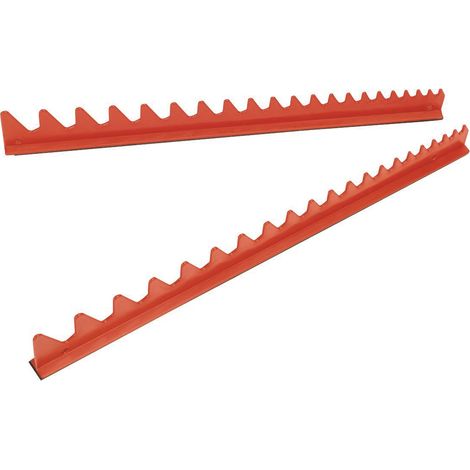 Rs Pro – Support de clé mural en plastique – Râtelier à dents de requin pour rangement d'outils – Longueur 60cm – Fixation murale incluse