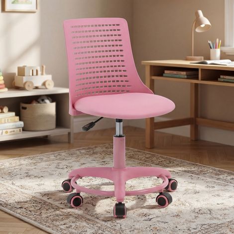 Wahson Sillas de oficina, Silla Infantil Regulable en Altura para Escritorio, Silla Ergonómica con Respaldopara para Niño de 3 a 10 años, Rosa (1/5)