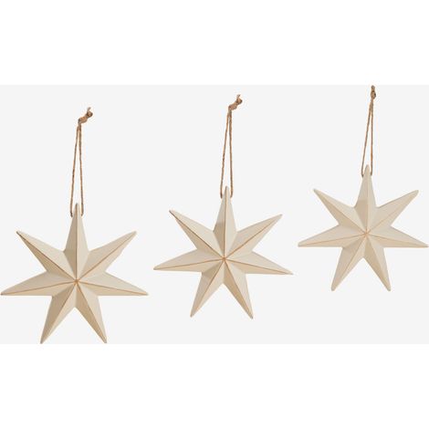 Pack de 3 adornos de Navidad en MDF Perg SKLUM         15 x 15 cm (1/5)