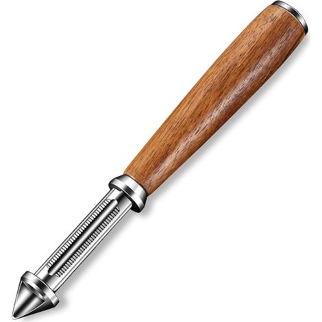 Universal Fruit Peeler, for Fruits and Vegetables, Extra Sharp, Toothed Edge, Double Edge, Wooden Handle (Multifunction) (1/5)