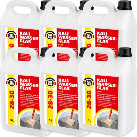HALBAU Kaliwasserglas HB28-30 Betonimprägnierung Holzschutz Grundierung Konservierung - 30L