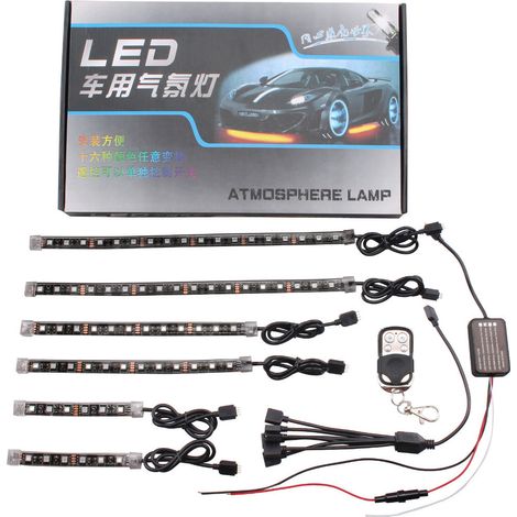 Universal LED remote control for car and motorcycle modifications, RGB ambient lighting, decorative lighting for cars and automotive accessories.