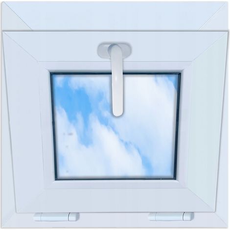 Fenêtre PVC blanche 45x45 oscillo-battante 450x450 à double vitrage neuve (1/5)