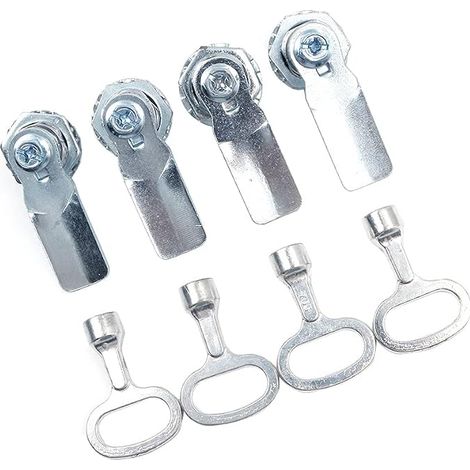 Triangle Handle Lock, Zinc Alloy Cabinet Door Lock Triangular Electric Box Lock Triangular Cam Lock (4 x 4 Keys Lock) (1/5)