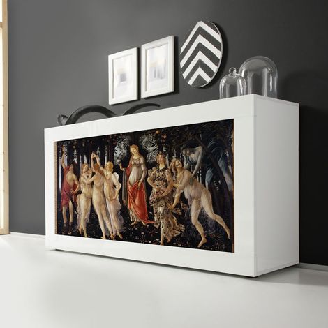 Madia Botticelli Linea Fancy finitura Bianco lucido con Serigrafia (1/3)