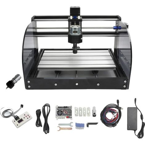 Máquina CNC, control de 3 ejes, grabado y corte láser, color blanco, sin conexión, 20 W-b (1/2)
