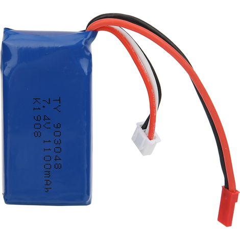 Batterie Lithium Universelle 7.4V 1100mAh Compatible WLtoys A949 A959 A969 A979 K929 Voiture RC (1/5)