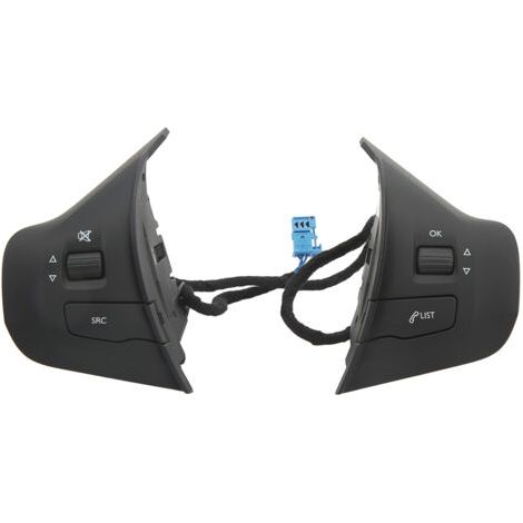 DEESSE SHOP-Bouton de Commande de Volant Intérieur Automobile 98084115Zd Remplacement Noir Multifonction pour 208 (1/5)