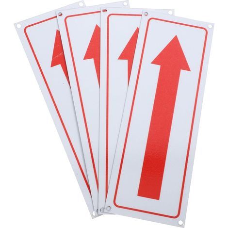 4 Stück Rote Pfeilschilder aus Aluminumlegierung Langlebige (1/5)