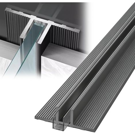 Profilé en U double T fixe aluminium, montage au plafond, pour (1/5)