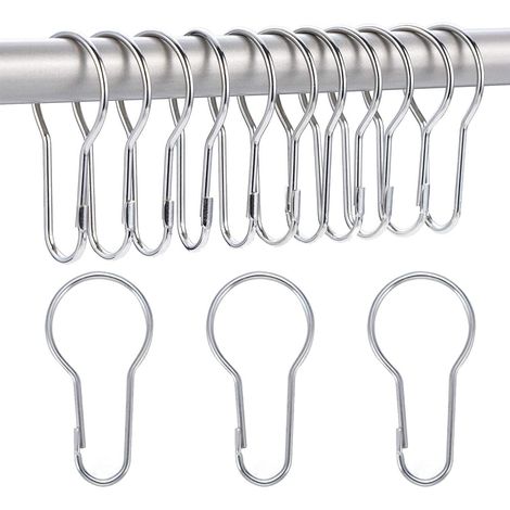 14 Pack Shower Curtain Rings Hanging Hooks for Sorting and Organizing