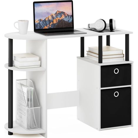 Bureau D'Ordinateur Gaming pour Bureau À Domicile, Chambre, Dortoir, Salle D'Étude, Blanc. (1/5)