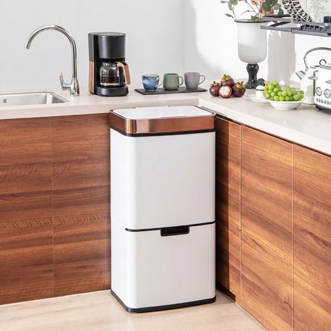 72l stainless steel motion sensor waste bin goldwhite 227542894 227542894 (1/5)