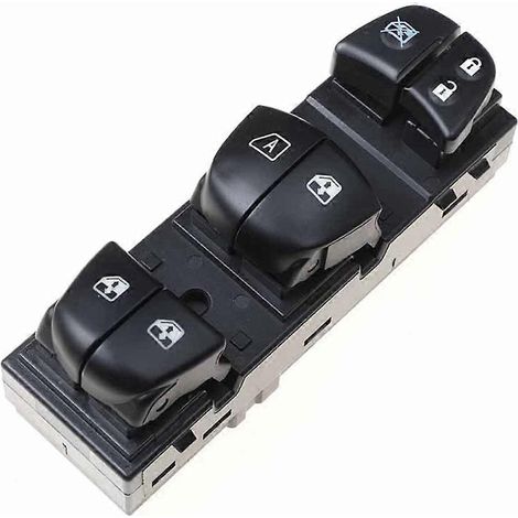 25401-3DF0B 25401-1KA0B Boutons de commande de lève-vitre principaux avec témoin lumineux pour Nissan Tiida Qashqai Altima X-Trail 2011-2016 (1/5)