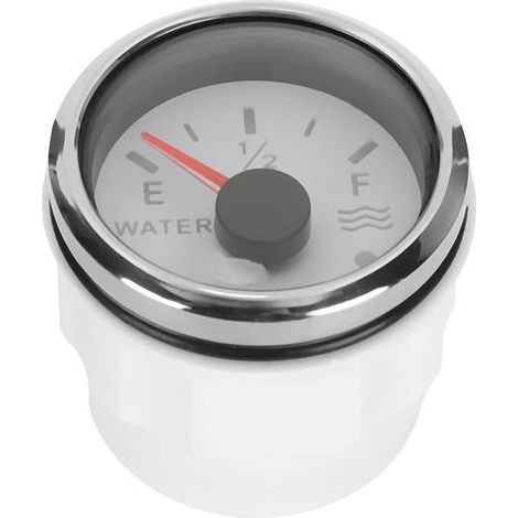Jauge de niveau d'eau blanche 52 mm, alarme DC 9-30 V, 0-190 Ohm, capteur européen pour bateau de camping-car (1/5)