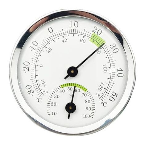 Hygromètre Thermomètre,Thermomètre D'Intérieur et D'Extérieur,Capteur D'Humidité,Mesure la Température et l'Humidité pour Serre de Jardin,Maison,Vert (1/5)