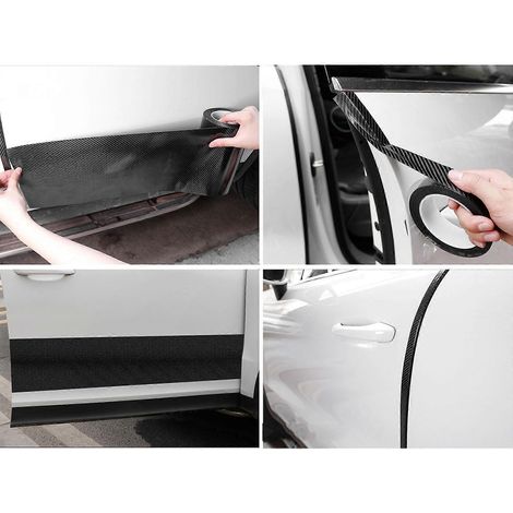 Autocollant de seuil de porte de voiture 5D en fibre de carbone nano auto-adhésif pour protection - 10 cm x 10 m (1/4)