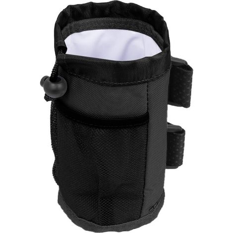Borsa da bicicletta Adventure, borsa da manubrio espandibile, porta borraccia per manubrio, colore nero (1/2)