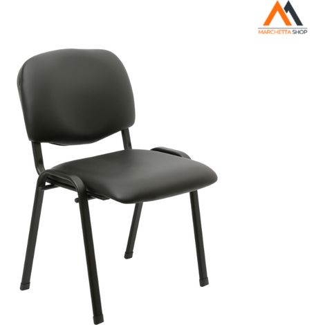 SEDIA INTERLOCUTORIA nero - cm 54,5 x 58 x 81,5