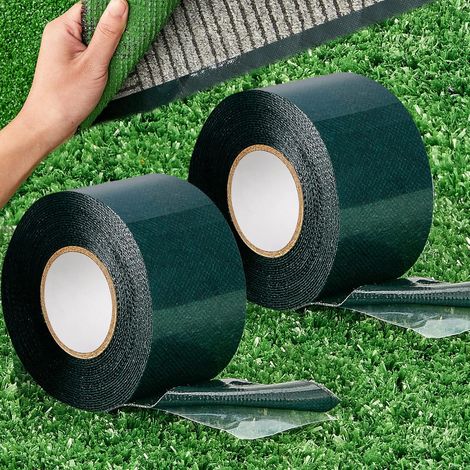 2 rouleaux de ruban adhésif double face pour pelouse de 2 pouces x 16,5 pieds – ruban adhésif de collage pour tapis d'extérieur. (1/5)