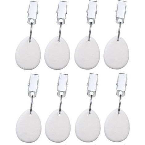 Nappe Pendentif Tableau Tableau de Tableau de Tableau Poids Cinkers Jardin Pique-nique Clips Blanc 8pcs (1/4)