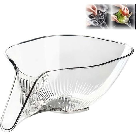 Bol d'égouttage - Multifonctionnel - Plastique alimentaire durable - Drainage rapide - Facile à nettoyer (1/4)