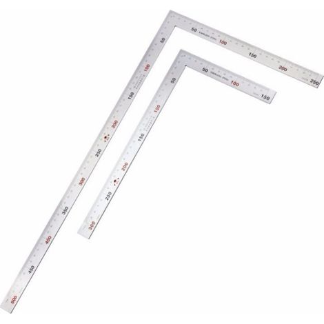 Règles d'angle en acier inoxydable épais 300 mm, 500 mm, règles à angle droit, règles en L, règles courbes à 90 degrés (1/3)