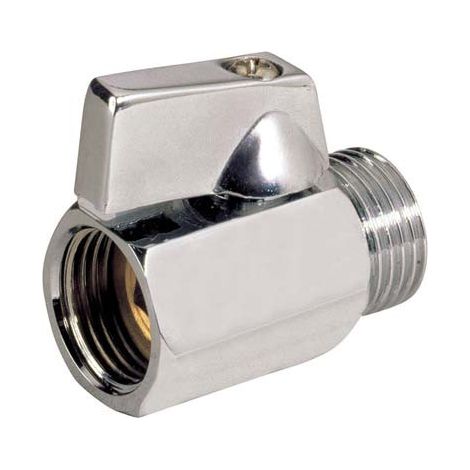 VALVOLA MINI A SFERA X SCALDACQUA WORKIT - OTTONE CROMATO 1/2MF - 5 pezzi