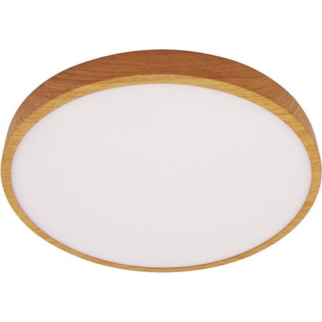 Plafoniera LED rotonda legno chiaro 30W 3000K Italux