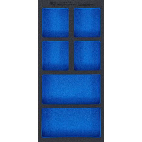 BGS Werkstattwageneinlage 1/3 leer: 6 Ablagefächer 408 x 189 x 32 mm - 74361 (1/2)