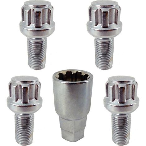 4 vis antivol de roue M14x150 26mm modele D spherique