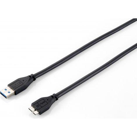 Equip 128397 USB Kabel USB 3.2 Gen 1 (3.1 Gen 1) 1,8 m USB A Micro-USB B Schwarz